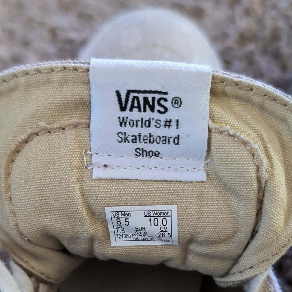 Vans Women's High Top Sneakers - Cream
